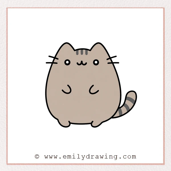 Preview of Pusheen Cat drawing